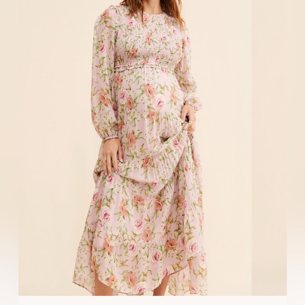 Yumi Kim maternity baby shower Gavin dress, Dayma- daydream mauve - XL